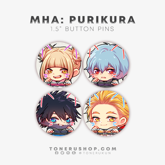 MHA: Purikura ♦ Button Pins