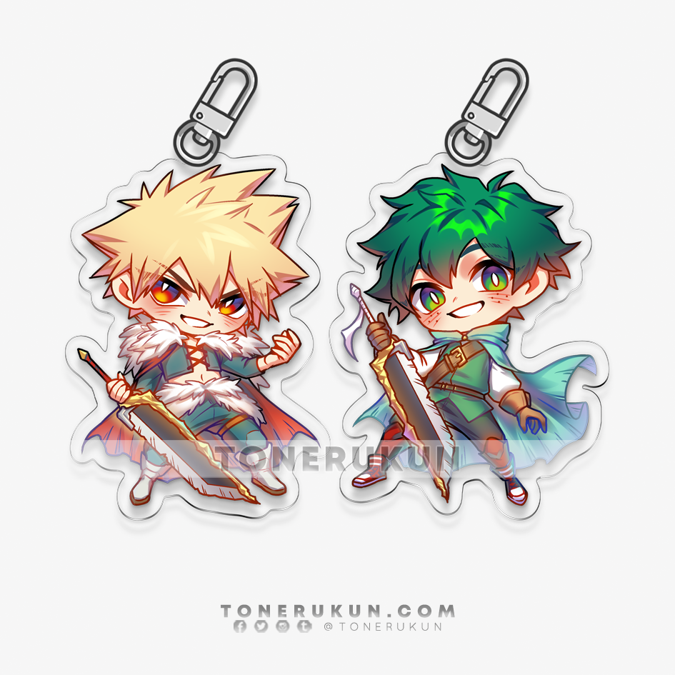 My Little Hero: Bakugou/Deku ♦ Acrylic Charm / Vinyl Sticker